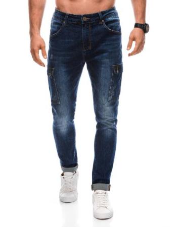 Pánské kalhoty cargo P1408 denim