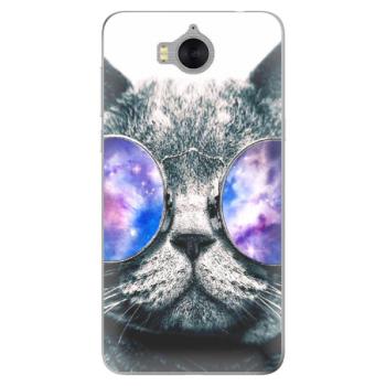 Odolné silikonové pouzdro iSaprio - Galaxy Cat - Huawei Y5 2017 / Y6 2017