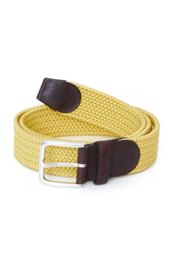 OPASEK GANT ELASTIC BRAID BELT SUNLIGHT YELLOW