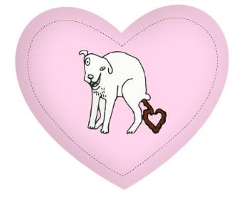 Polštář Srdce Valentine dog