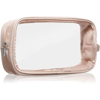 Notino Travel Collection Large Clear Organizer geantă de cosmetice transparentă L Beige 1 buc