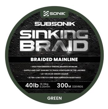 Sonik Šňůra Subsonik Sinking Braid 0,20mm 40lb 300m