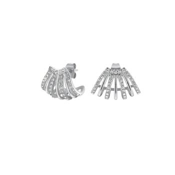 Rosefield Oslnivé ocelové náušnice s krystaly Swarovski JECCS-J1030