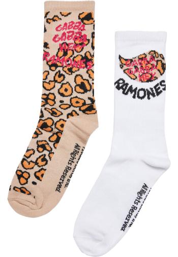 Mr. Tee Ramones Leo Socks 2-Pack leo aop/offwhite - 35–38