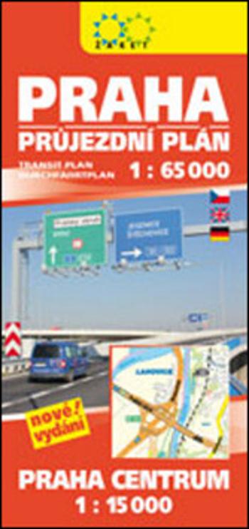 Praha průjezdní plán 1:65 000 + Praha Centrum 1:15 000