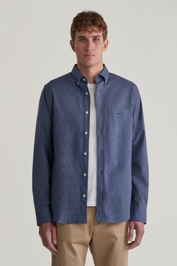 KOŠILE GANT REG HOUNDSTOOTH WOOL FLANNEL SHIRT EVENING BLUE