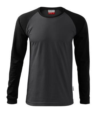 MALFINI Pánské tričko s dlouhým rukávem Street LS - Ebony gray | XXXL