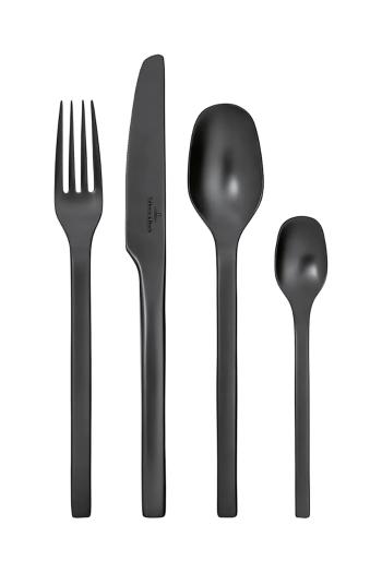 Villeroy & Boch 4 személyes evőeszközkészlet fekete