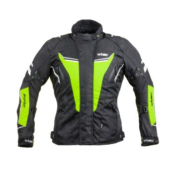 Dámská moto bunda W-TEC Brandon Lady  černá-fluo žlutá  3XL