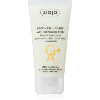 Ziaja Face Mask + Scrub with Glycolic Acid peelingová maska 55 ml