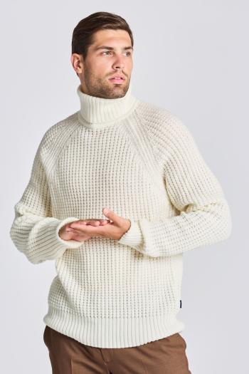 ROLÁK GANT D2. TEXTURED ROLL NECK CREAM