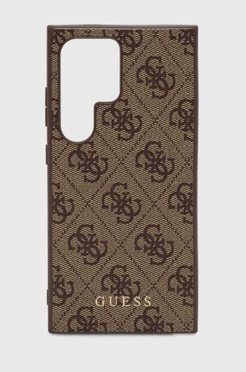 Obal na telefon Galaxy Guess S24 Ultra S928 hnědá barva, GUHCS24LG4GFBR