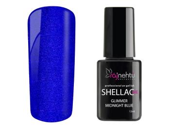 Ráj nehtů UV gel lak Shellac Me 12ml - Glimmer Midnight Blue