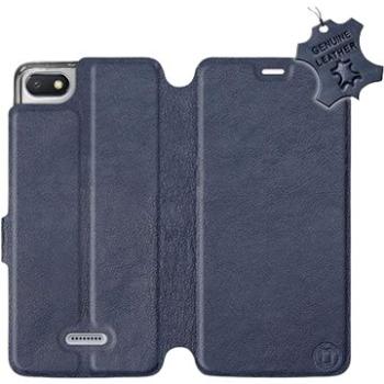 Flip pouzdro na mobil Xiaomi Redmi 6A - Modré - kožené -   Blue Leather (5903226521890)