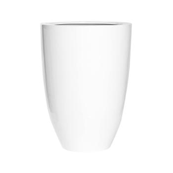 Květináč Ben, barva lesklá bílá, více velikostí - PotteryPots méret: XL - 72 cm, ⌀ 52 cm