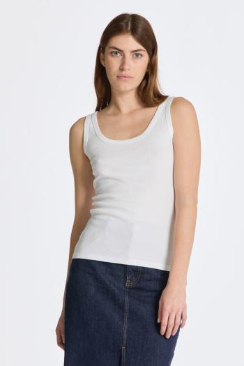 TOP GANT SLIM RIBBED TANK TOP WHITE