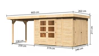 Dřevěný zahradní domek RETOLA 4 Lanitplast 578 cm