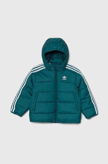 Dětská bunda adidas Originals PADDEDACKET zelená barva, IY4810