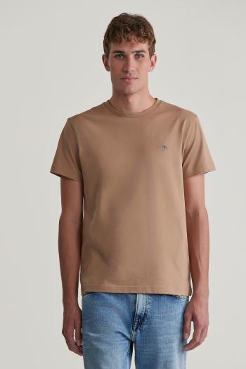 TRIČKO GANT SLIM SHIELD SS T-SHIRT WARM KHAKI