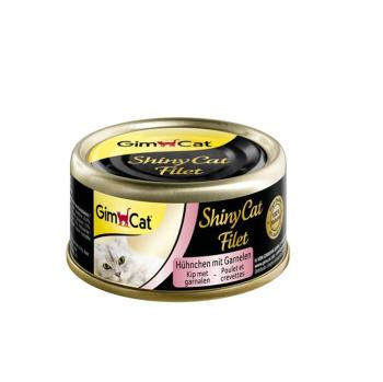 ShinyCat Filet s krevetou v kuřecím vývaru konzerva 70 g