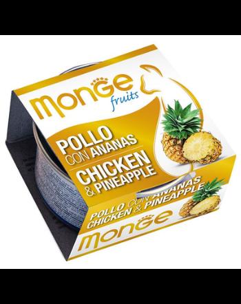 MONGE Fruit hrană umedă pentru pisici, cu pui și ananas 80 g