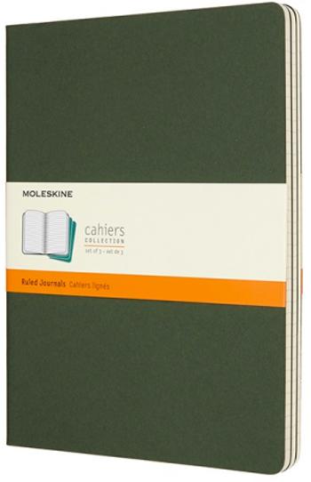 Moleskine - sešity 3 ks - linkované, zelené XL