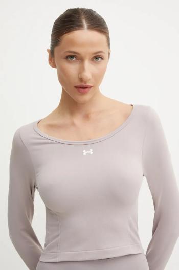 Tréninkové tričko s dlouhým rukávem Under Armour Train Seamless fialová barva, 1379150