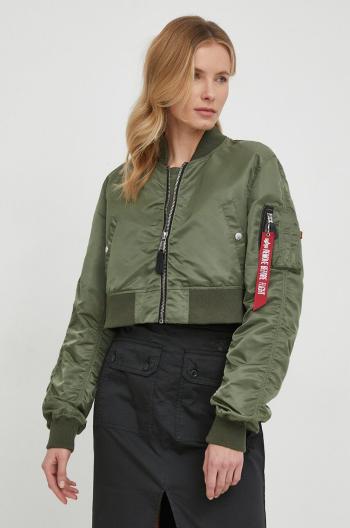 Bomber bunda Alpha Industries MA-1 BOXY WMN zelená barva, přechodná