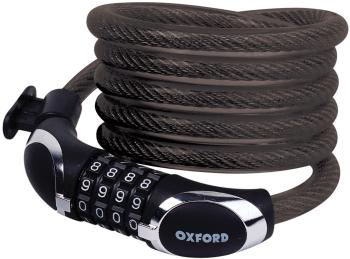Kerékpár zár OXFORD zár COMBI12, (hossza 1,8 m, kábelátmérő 12 mm, füstszínű)