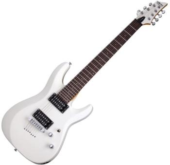 Schecter C-7 Deluxe Satin White Elektrická kytara