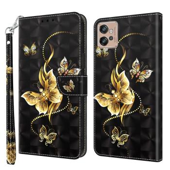 ART Peňaženkový kryt Motorola Moto G32 GOLDEN BUTTERFLY