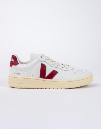 Veja V-90 O.T. Leather EXTRA-WHITE_MARSALA 38