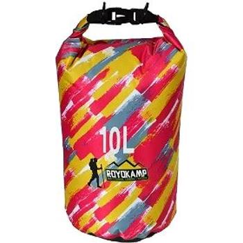 Vodotěsný vak ROYOKAMP Dry Bag 10 l, multicolor 1 (růžová/žlutá) (T-252)