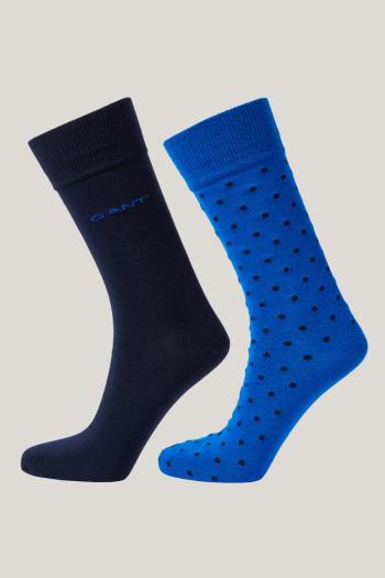 PONOŽKY GANT DOT AND SOLID SOCKS 2-PACK LAPIS BLUE