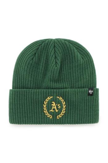 Čepice 47 brand MLB Oakland Athletics zelená barva, B-SKYCK18XXE-DG