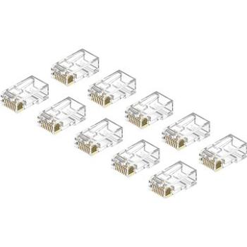 AlzaPower Patch CAT6 UTP RJ45 8p8c netienený skladaný na lícno (lanko) 10-pack (APW-CP6UST10)