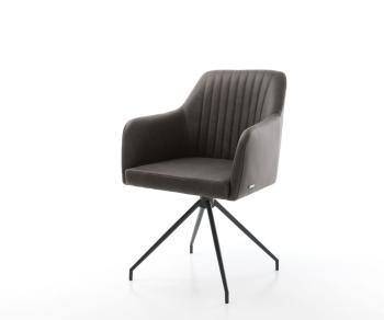 Otočná židle Greg-Flex anthracite vintage křížová podnož zúžená