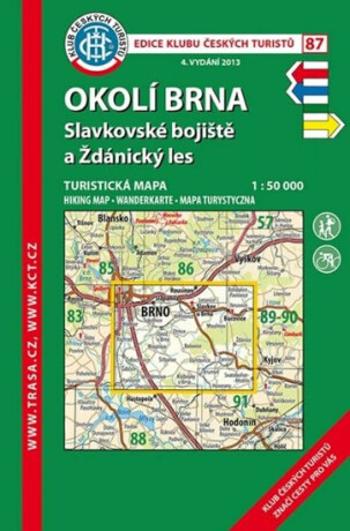 KČT 87 Okolí Brna, Slavkovské bojiště a Ždánický les 1:50 000