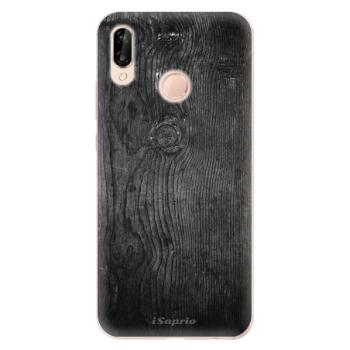 Odolné silikonové pouzdro iSaprio - Black Wood 13 - Huawei P20 Lite