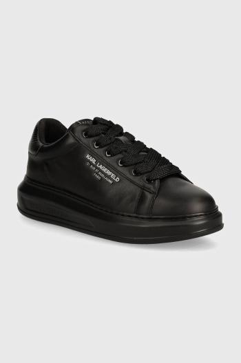 Kožené sneakers boty Karl Lagerfeld KAPRI MENS černá barva, KL52584