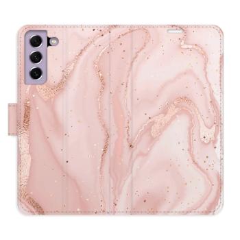 Flipové pouzdro iSaprio - RoseGold Marble - Samsung Galaxy S21 FE 5G