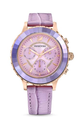 Hodinky Swarovski 5632263 OCTEA LUX CHRONO růžová barva