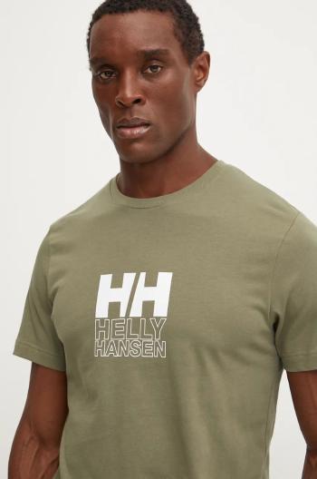 Bavlněné tričko Helly Hansen CORE GRAPHIC černá barva, 53936