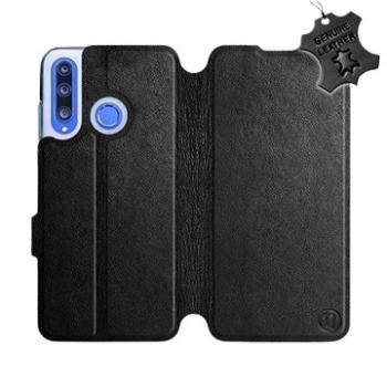 Flip pouzdro na mobil Honor 20 Lite - Černé - kožené - Black Leather (5903226899654)