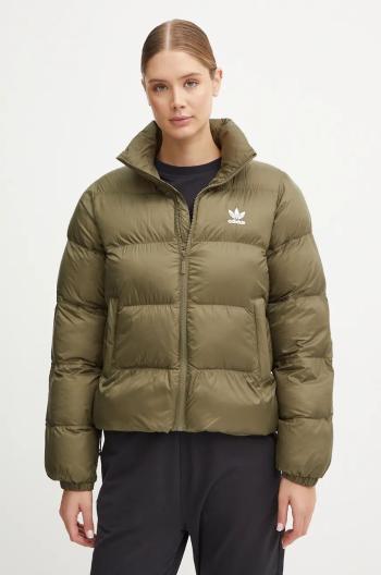 Bunda adidas Originals dámská, zelená barva, zimní, JD0418