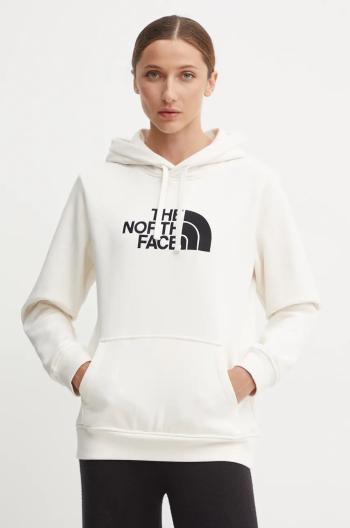 Mikina The North Face Drew Peak Pullover Hoodie dámská, béžová barva, s kapucí, s aplikací, NF0A89EHQLI1