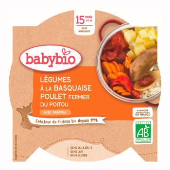 Babybio Zelenina s baskickým kuřetem a rýží 260 g