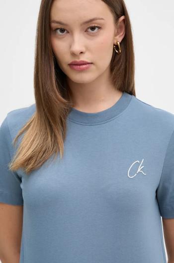 Bavlněné tričko Calvin Klein Jeans modrá barva, J20J224439