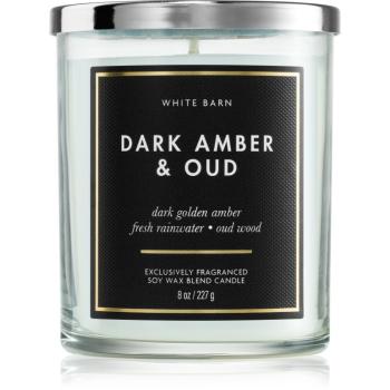 Bath & Body Works Dark Amber & Oud svíčka 227 g