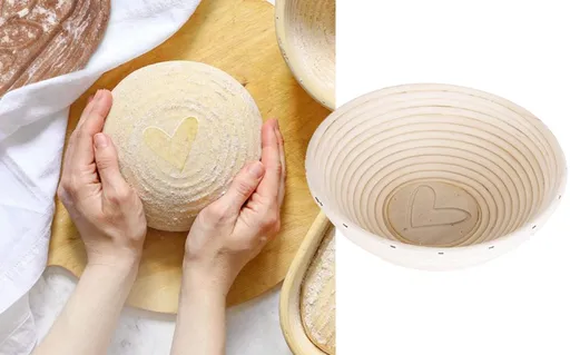 Pedigová ošatka na kulatý bochník chleba Srdce - 21 cm - ORION